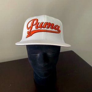 MENS HAT PUMA GOLF VINTAGE  ORANGE 110 flexfit